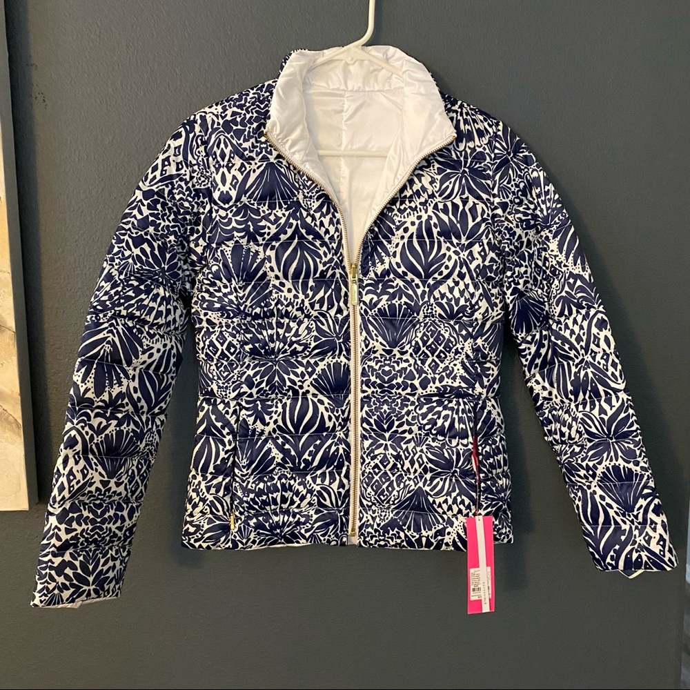 Lilly Pulitzer reversible marlee jacket 00 high ti